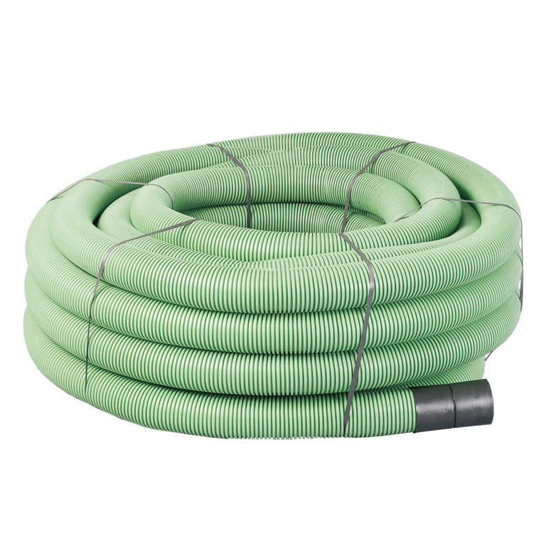 TWINWALL DUCTING 110( 94)mm x 50m COIL GREEN INC COUP