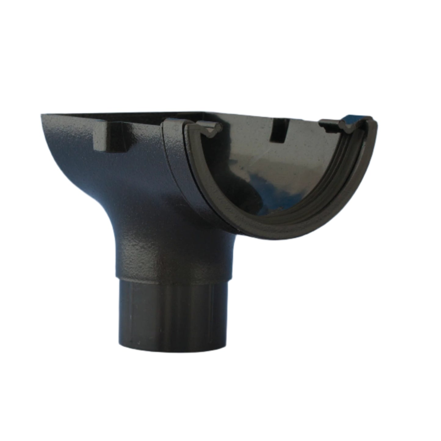 AQUAFLOW HALF ROUND STOPEND OUTLET KAST IRON EFFECT