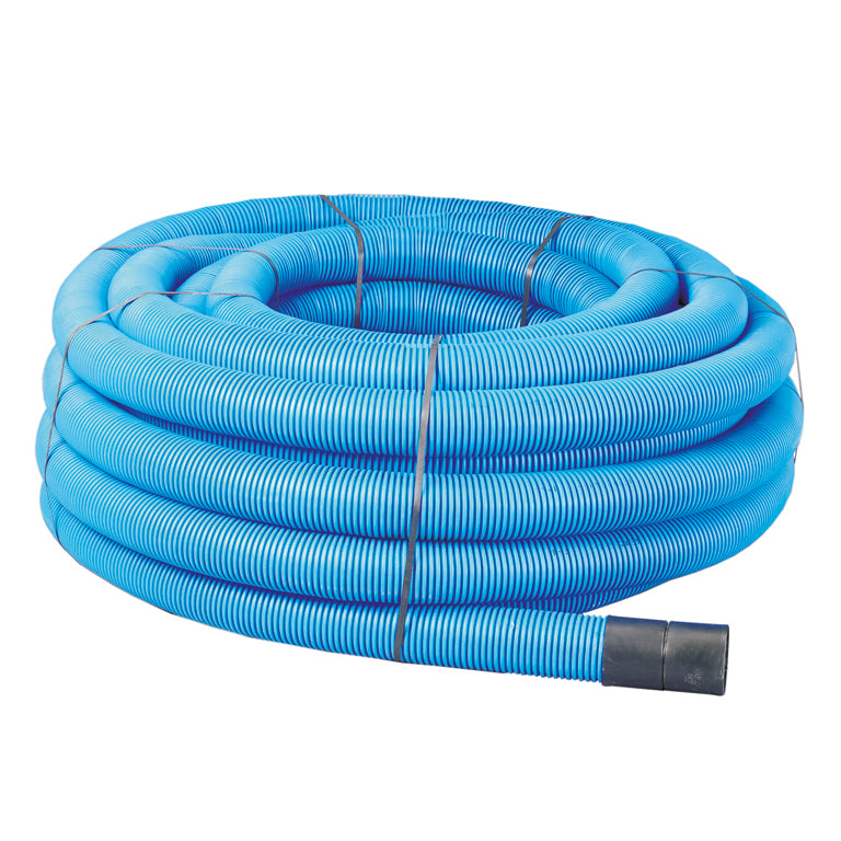TWINWALL DUCTING  63( 50)mm x 50m COIL BLUE INC COUPLING