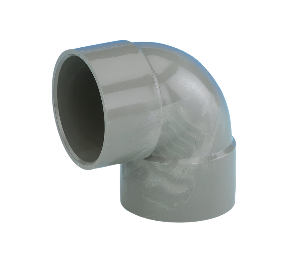 50MM SOLVENT KNUCKLE 90 DEG BEND GRY