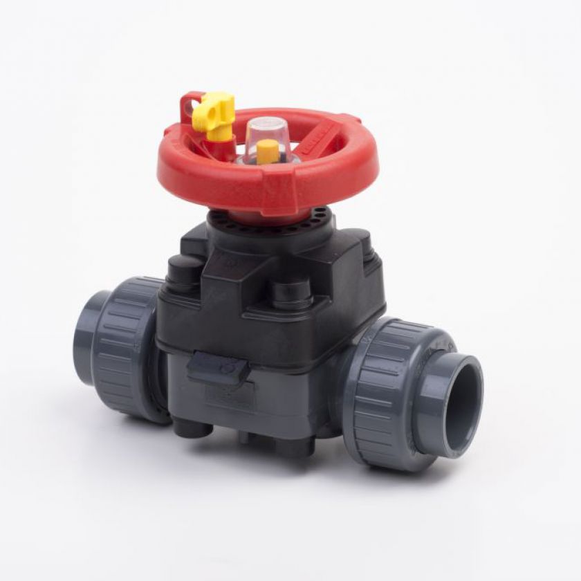 PVC-U Diaphragm Valve Plain Sockets EPDM Seals