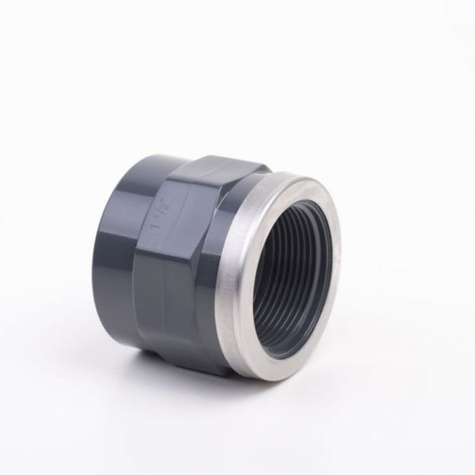 PVC-U Socket Plain/BSP Reinforced Stainless Steel Ring