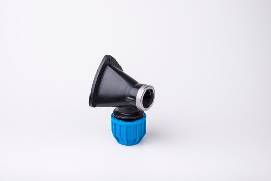 PP Compression Wall Plate Elbow