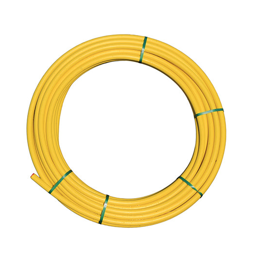 YELLOW GAS MDPE PIPE 25mm 50m COIL