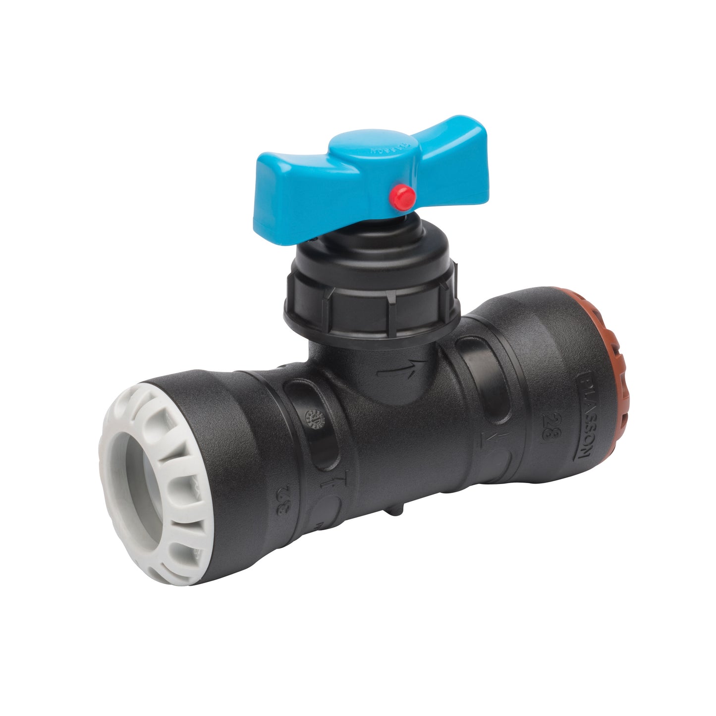 Plasson MDPE Pushfit Stop Tap cu/pb/pex