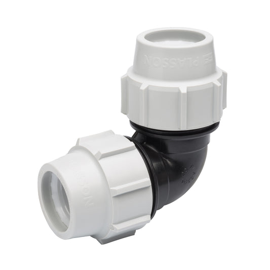 Plasson MDPE Mechanical 90 Degree Elbow