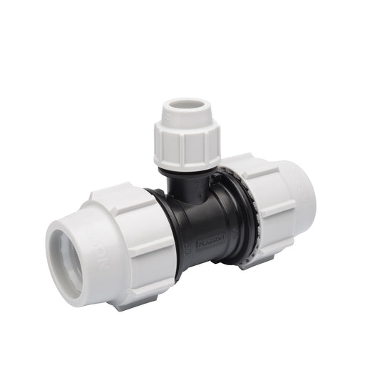 Plasson MDPE Mechanical 90 Degree Reducing Tee