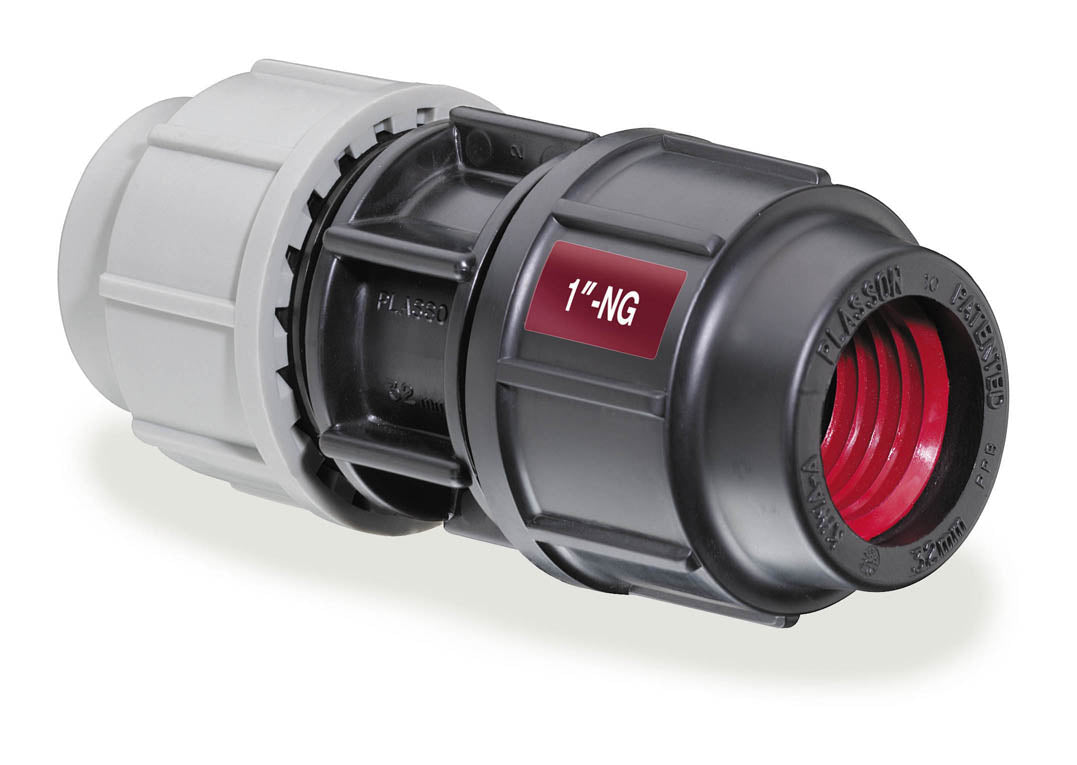 Plasson MDPE Normal/Metric Coupler