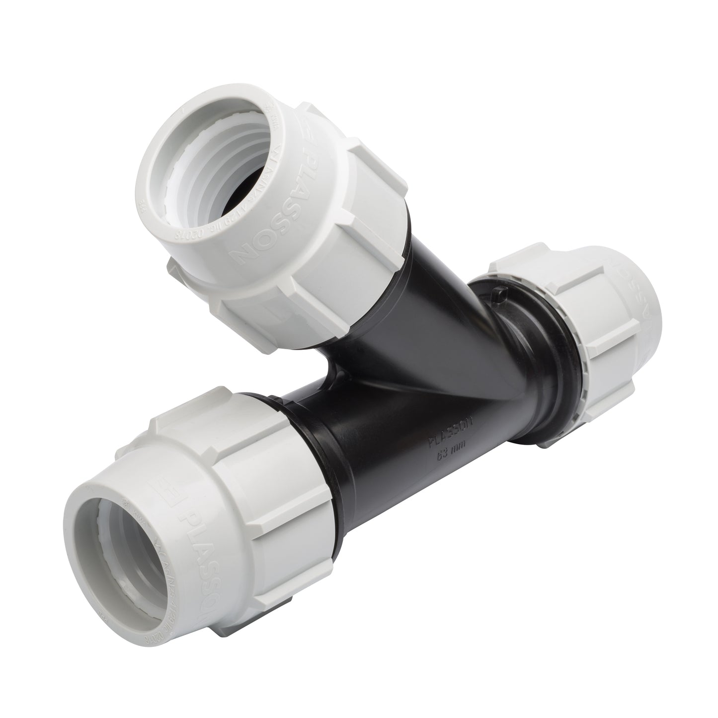 Plasson MDPE Mechanical 45 Deg Angled Tee