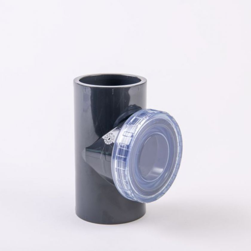 PVC-U T Checkvalve With Transparent Cap