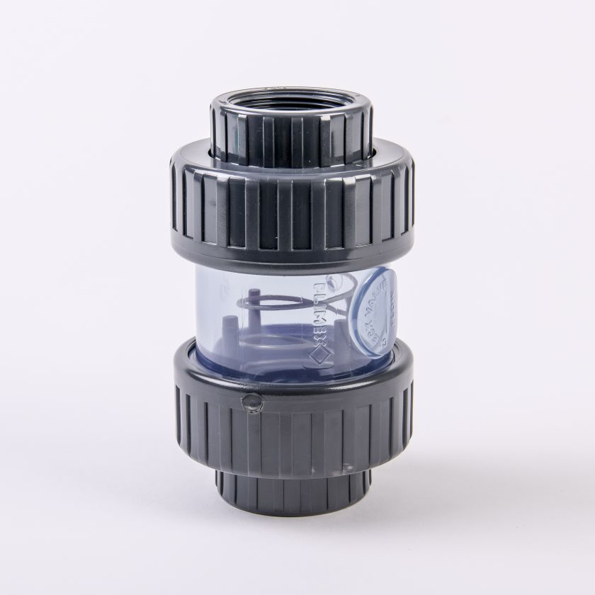 PVC-U Clear Spring Check Valve