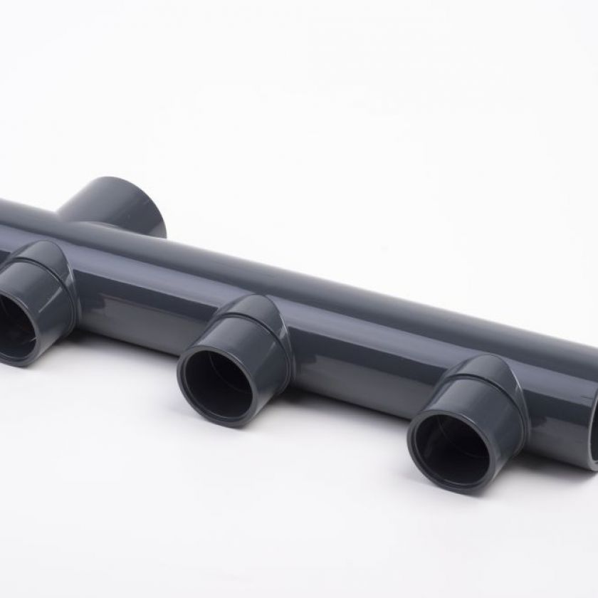 PVC-U Male Spigot Triple Outlet Female Side Inlet